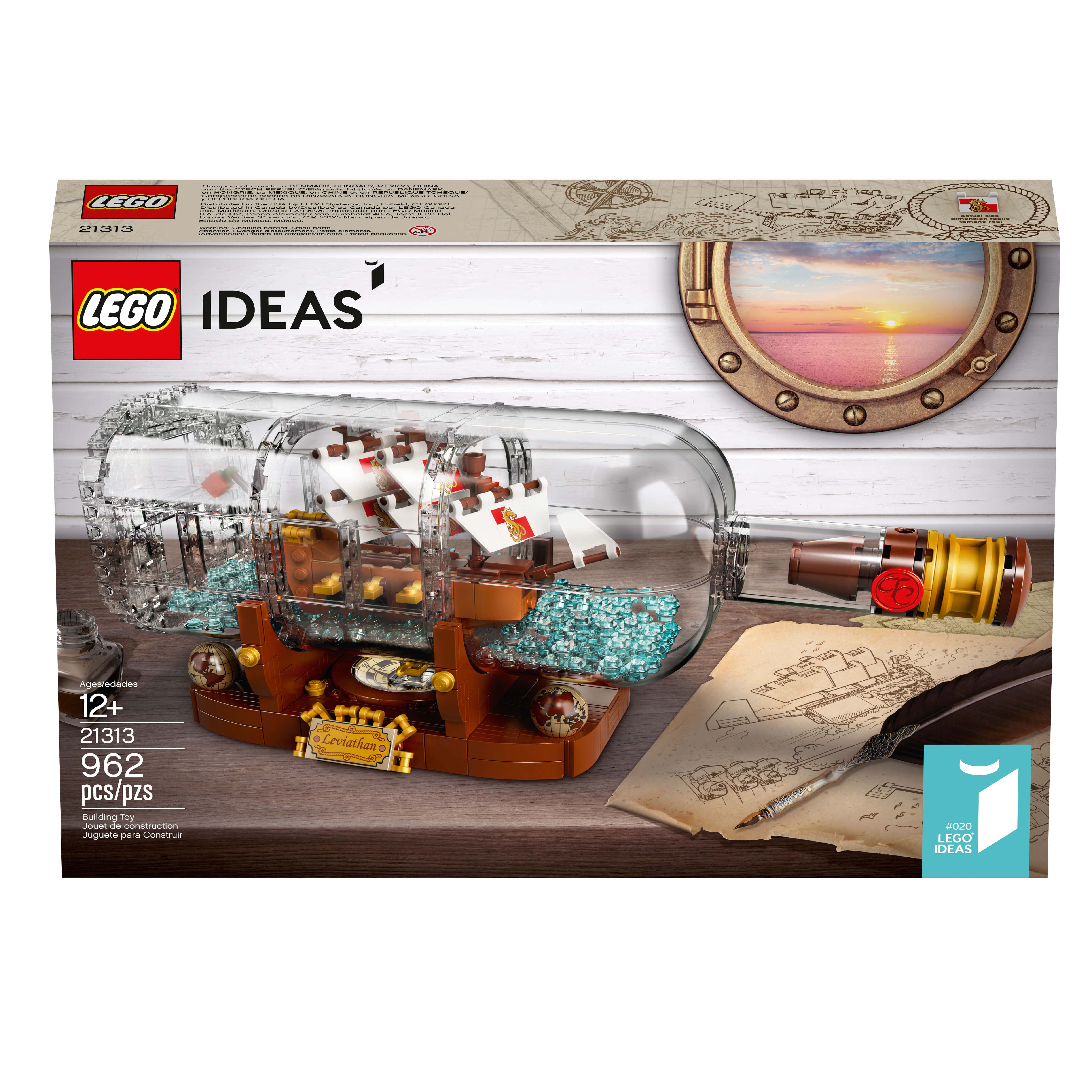 lego 92177 ideas ship in a bottle collectors building set with display stand